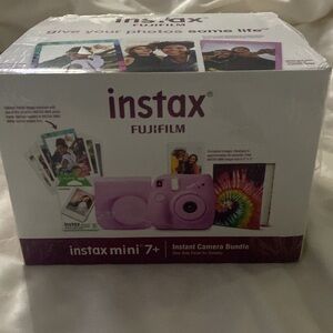 Fuji Instax Mini 7+ Camera Bundle, Purple